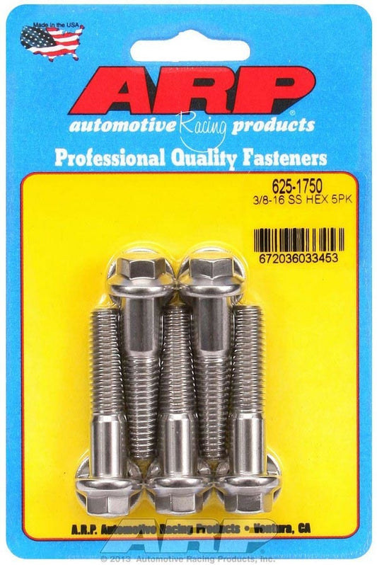 S/S Bolt Kit - 6pt. (5) 3/8-16 x 1.750  -  625-1750