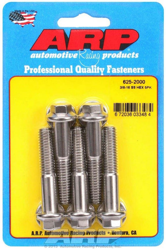 S/S Bolt Kit - 6pt. (5) 3/8-16 x 2.000  -  625-2000