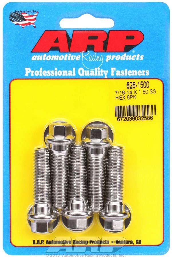 S/S Bolt Kit - 6pt. (5) 7/16-14 x 1.500  -  626-1500