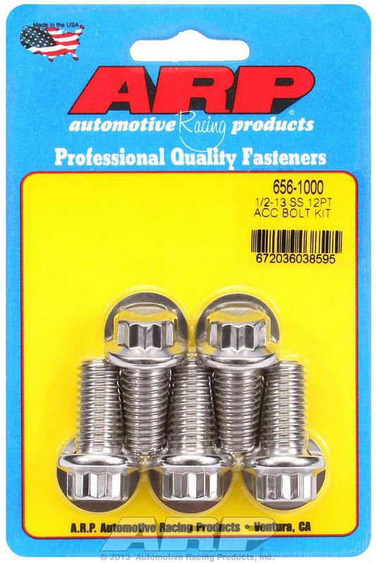 S/S Bolt Kit - 12pt. (5) 1/2-13 x 1.000  -  656-1000