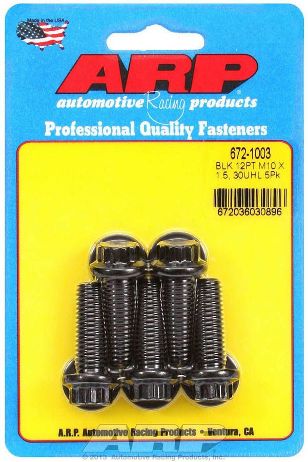 Bolt Kit 12pt 5pk 10mm x 1.50 x 30mm  -  672-1003