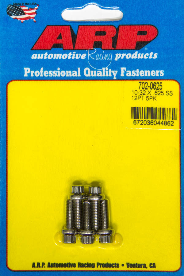 S/S Bolt Kit -12pt (5pk) 10-32 x .625  -  702-0625