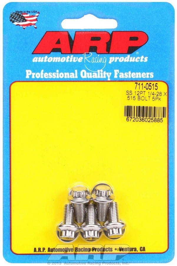 S/S Bolt Kit - 12pt. (5) 1/4-28 x .515  -  711-0515