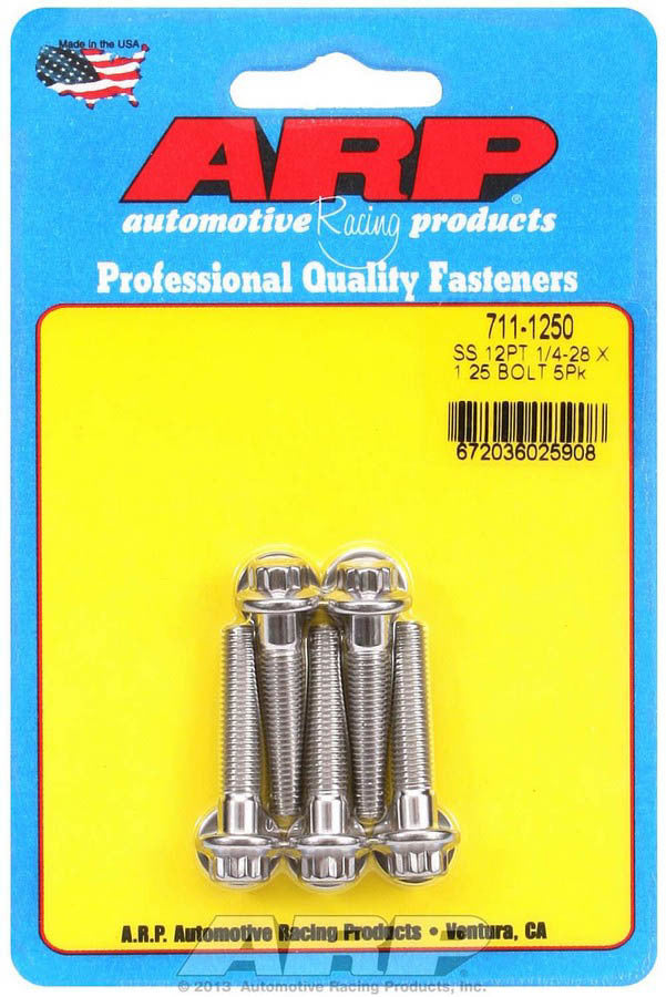 S/S Bolt Kit - 12pt. (5) 1/4-28 x 1.250  -  711-1250