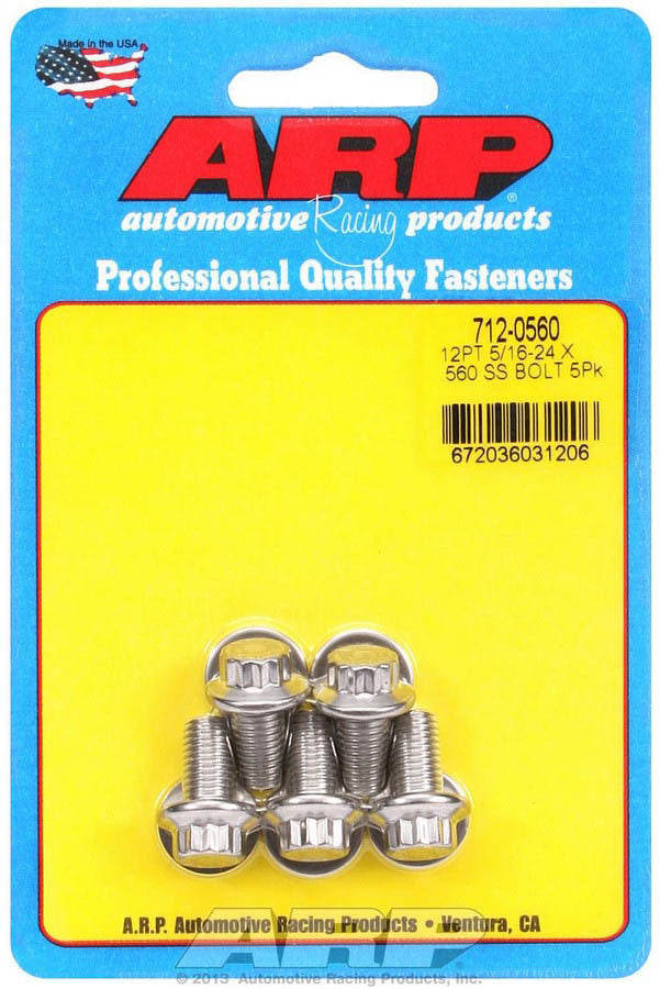 S/S Bolt Kit - 12pt. (5) 5/16-24 x .560  -  712-0560