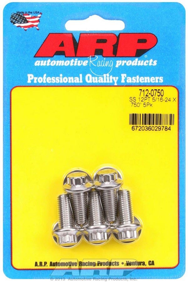 S/S Bolt Kit - 12pt. (5) 5/16-24 x .750  -  712-0750