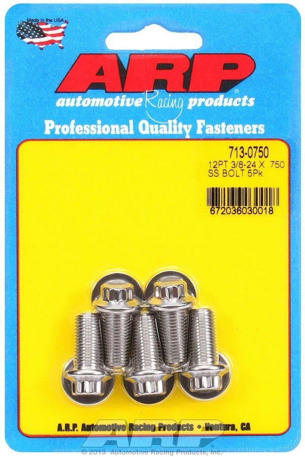 S/S Bolt Kit - 12pt. (5) 3/8-24 x .750  -  713-0750