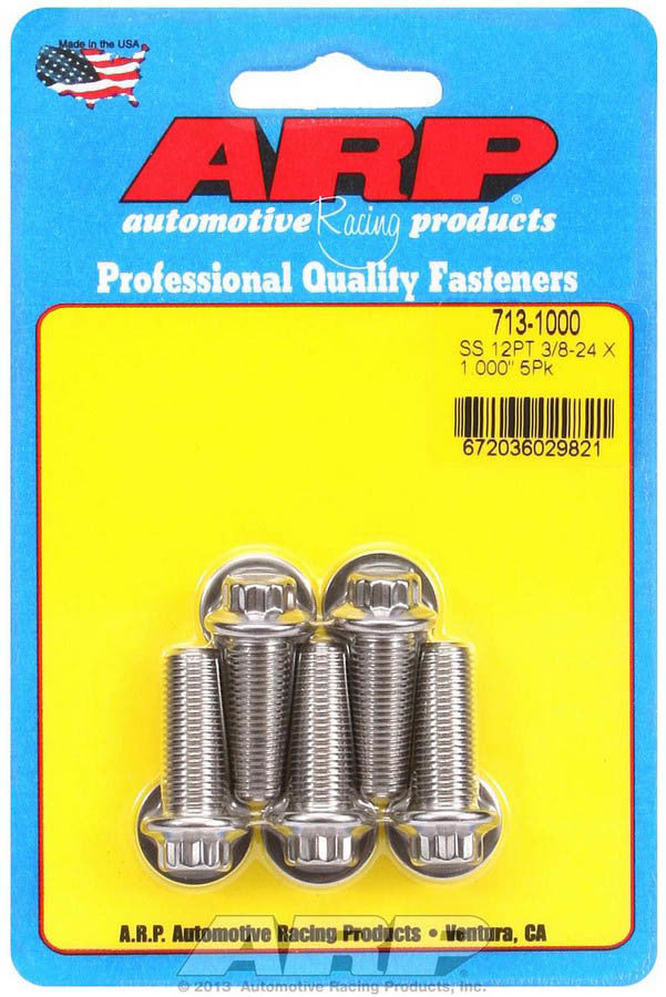 S/S Bolt Kit - 12pt. (5) 3/8-24 x 1.000  -  713-1000