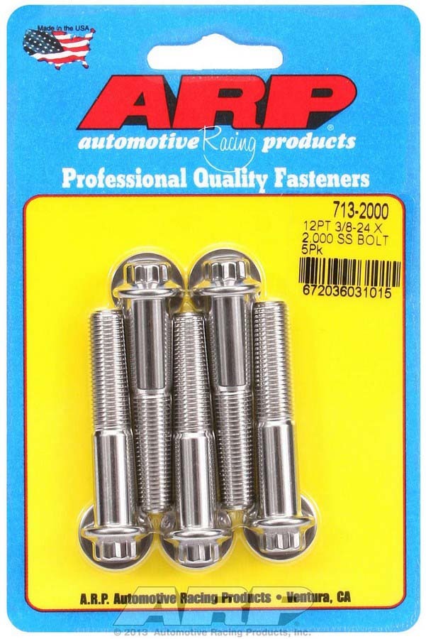 S/S Bolt Kit - 12pt. (5) 3/8-24 x 2.000  -  713-2000