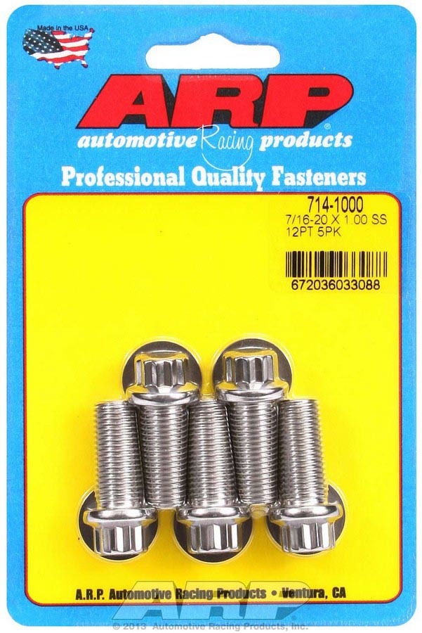 S/S Bolt Kit - 12pt. (5) 7/16-20 x 1.000  -  714-1000