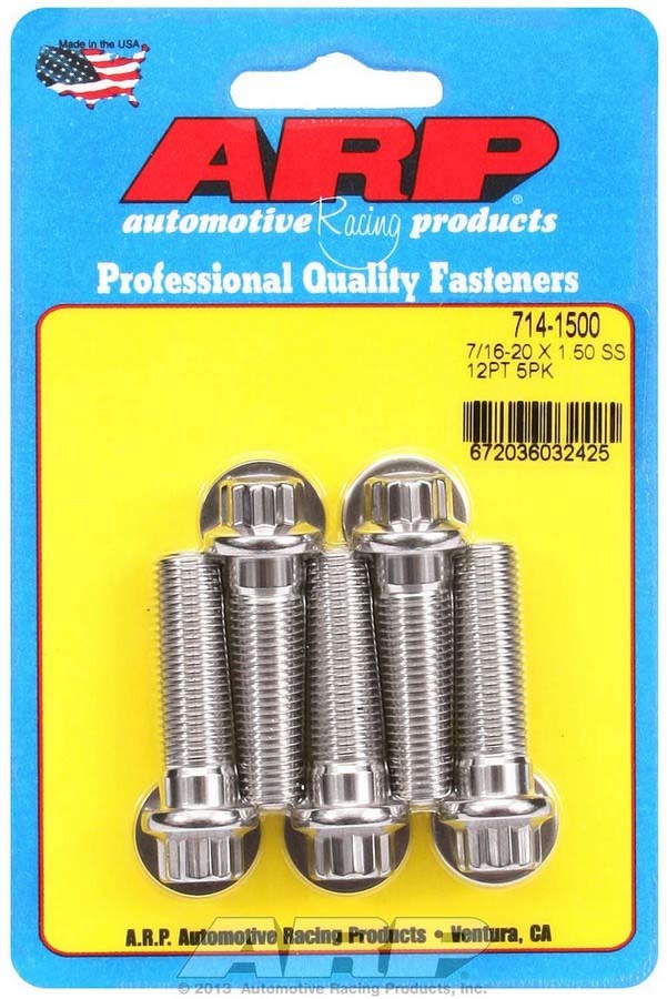 Bolt Kit - SS 12pt 5pk 7/16-20 x 1.500  -  714-1500