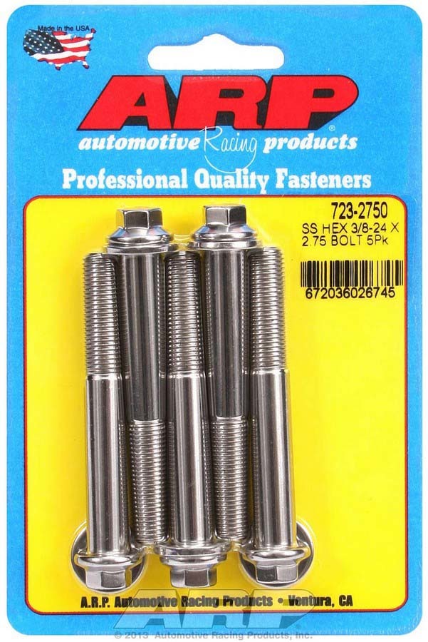 S/S Bolt Kit - 6pt. (5) 3/8-24 x 2.750  -  723-2750