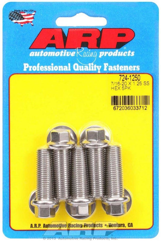 S/S Bolt Kit 6pt 5pk 7/16-20 x 1.250  -  724-1250
