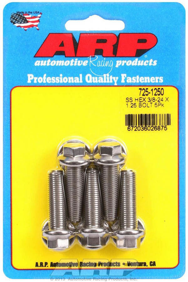 S/S Bolt Kit - 6pt. (5) 3/8-24 x 1.250  -  725-1250