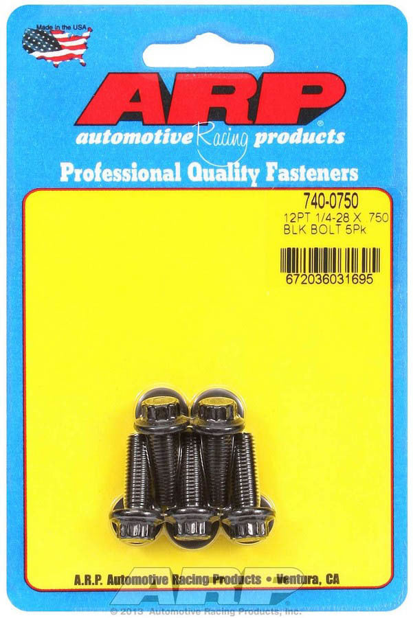 Bolt Kit - 12pt. (5) 1/4-28 x .750  -  740-0750