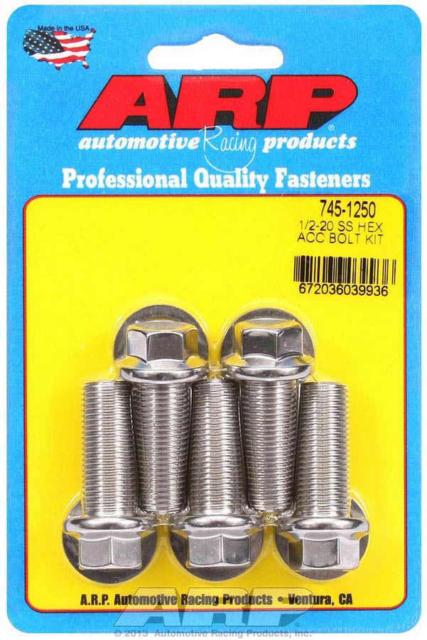 S/S Bolt Kit - 6pt. (5) 1/2-20 x 1.250  -  745-1250