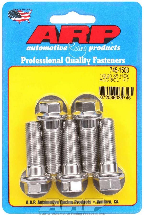 S/S Bolt Kit - 6pt. (5) 1/2-20 x 1.500  -  745-1500