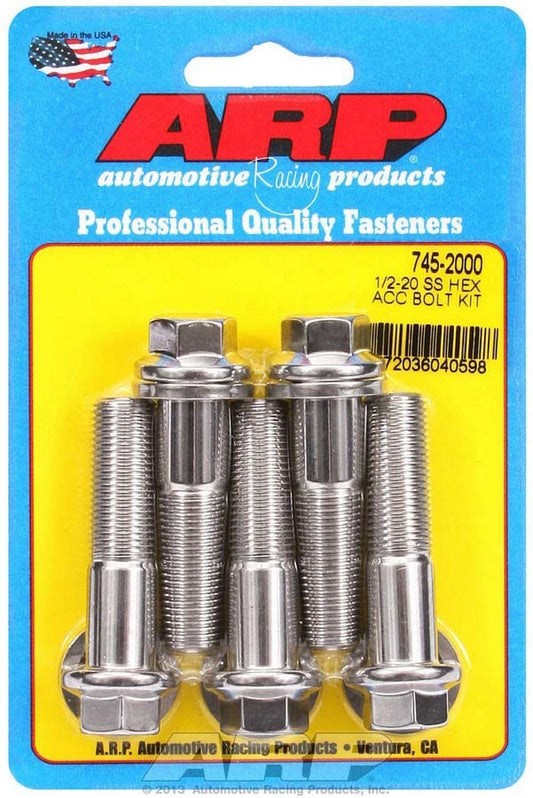 S/S Bolt Kit - 6pt. (5) 1/2-20 x 2.000  -  745-2000