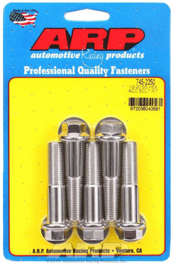 S/S Bolt Kit - 6pt. (5) 1/2-20 x 2.250  -  745-2250