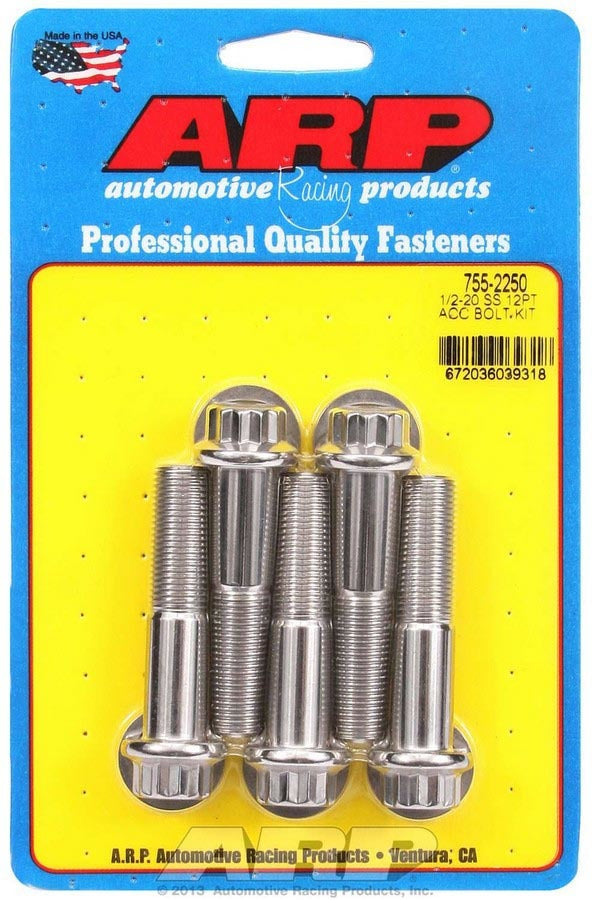 S/S Bolt Kit - 12pt. (5) 1/2-20 x 2.250  -  755-2250