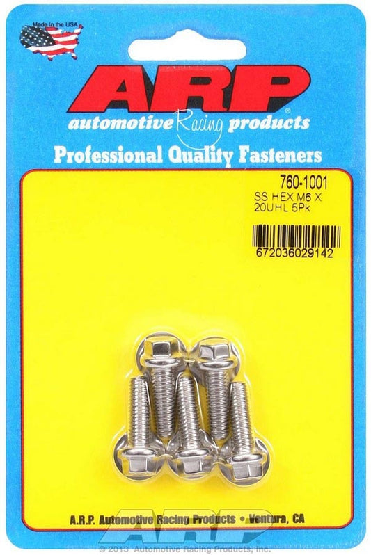 S/S Bolt Kit - 6pt. (5) 6mm x 1.00 x 20mm  -  760-1001