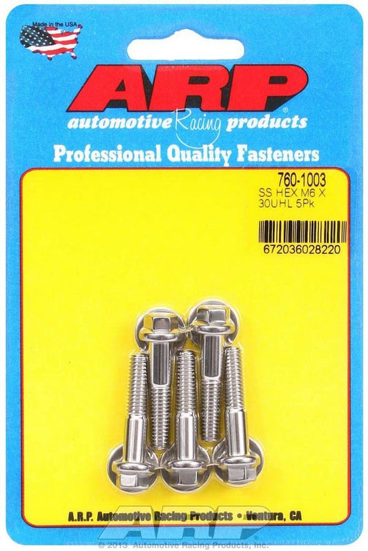 S/S Bolt Kit - 6pt. (5) 6mm x 1.00 x 30mm  -  760-1003