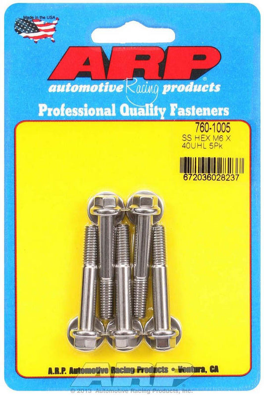 S/S Bolt Kit - 6pt. (5) 6mm x 1.00 x 40mm  -  760-1005