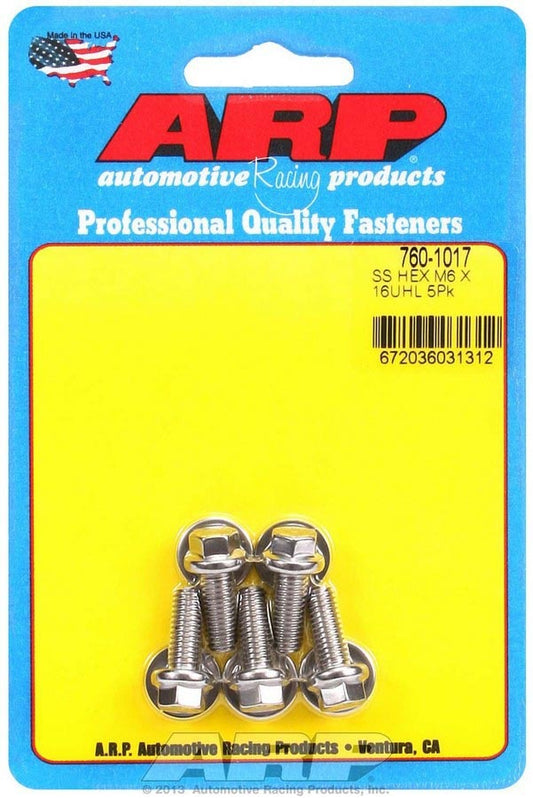 S/S Bolt Kit - 6pt. (5) 6mm x 1.00 x 16mm  -  760-1017