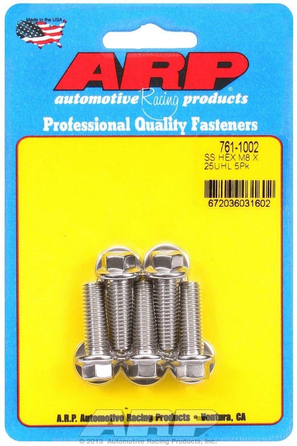 S/S Bolt Kit - 6pt. (5) 8mm x 1.25 x 25  -  761-1002