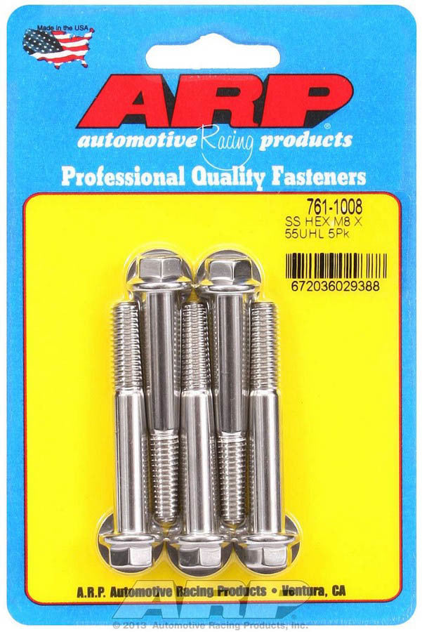 Bolt Kit - SS 6pt 5pk 8mm x 1.25 x 55mm  -  761-1008