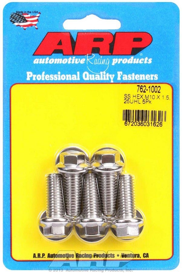 S/S Bolt Kit - 6pt. (5) 10mm x 1.5 x 25mm  -  762-1002