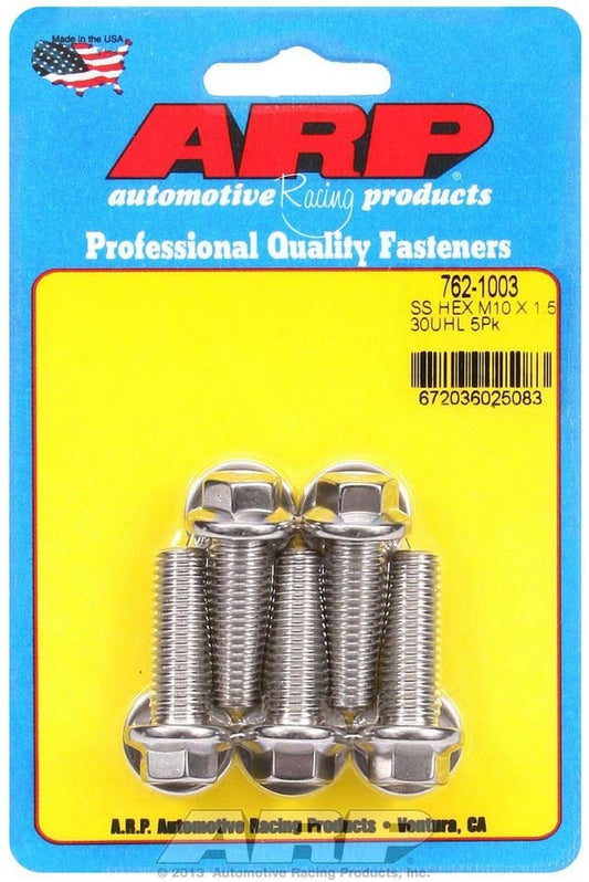 S/S Bolt Kit - 6pt. (5) 10mm x 1.5 x 30mm  -  762-1003