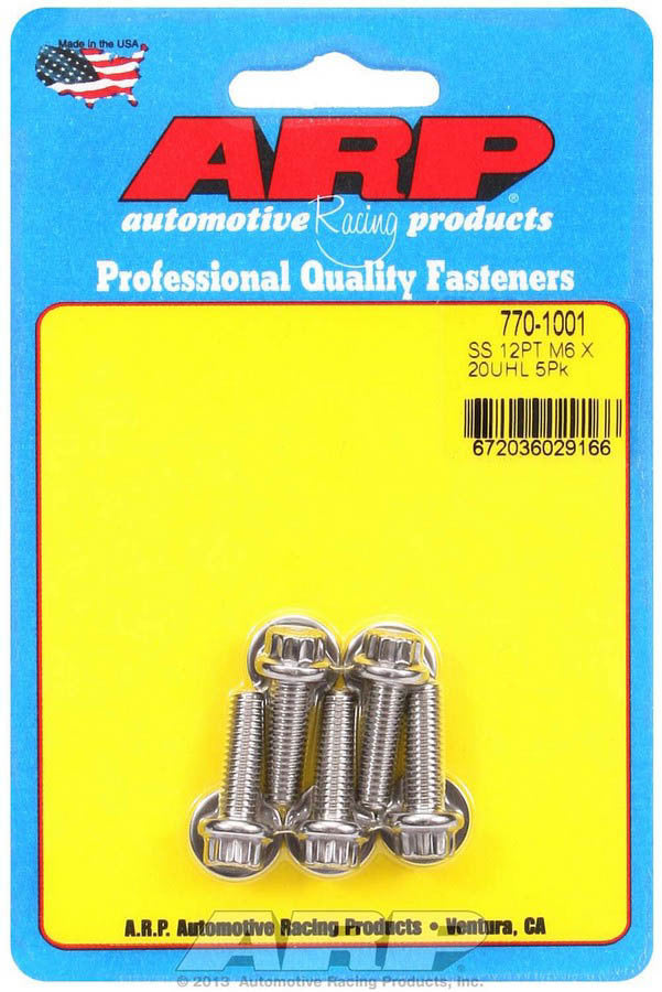 S/S Bolt Kit - 12pt. (5) 6mm x 1.00 x 20  -  770-1001