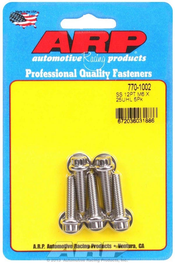 S/S Bolt Kit - 12pt. (5) 6mm x 1.00 x 25  -  770-1002