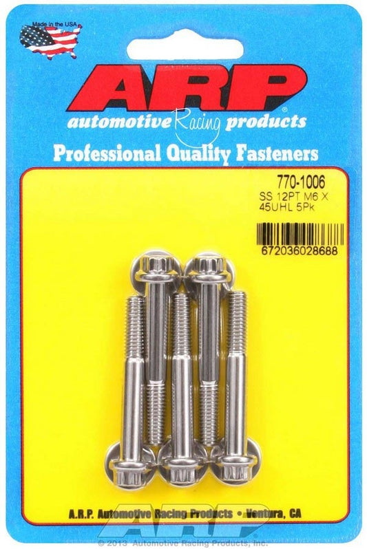 S/S Bolt Kit - 12pt. (5) 6mm x 1.00 x 45mm  -  770-1006