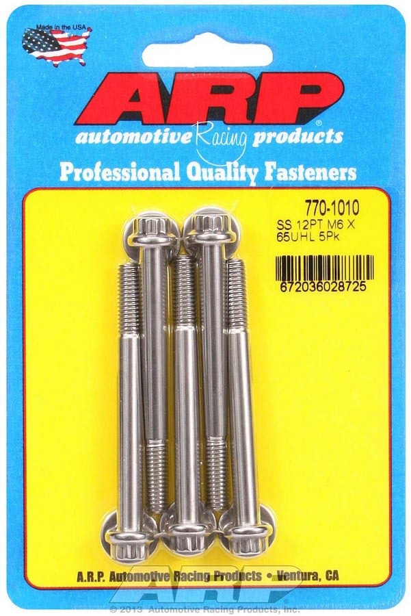 S/S Bolt Kit - 12pt. (5) 6mm x 1.00 x 65  -  770-1010