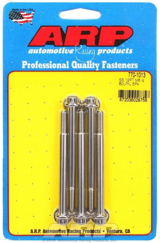 S/S Bolt Kit - 12pt. (5) 6mm x 1.00 x 80  -  770-1013