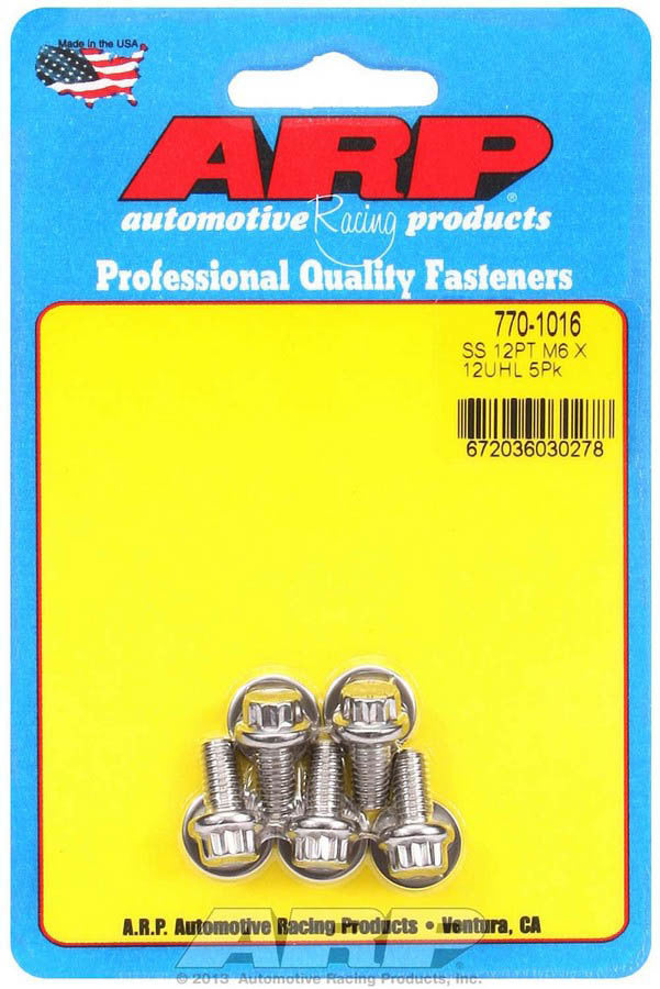 S/S Bolt Kit - 12pt. (5) 6mm x 1.00 x 12  -  770-1016