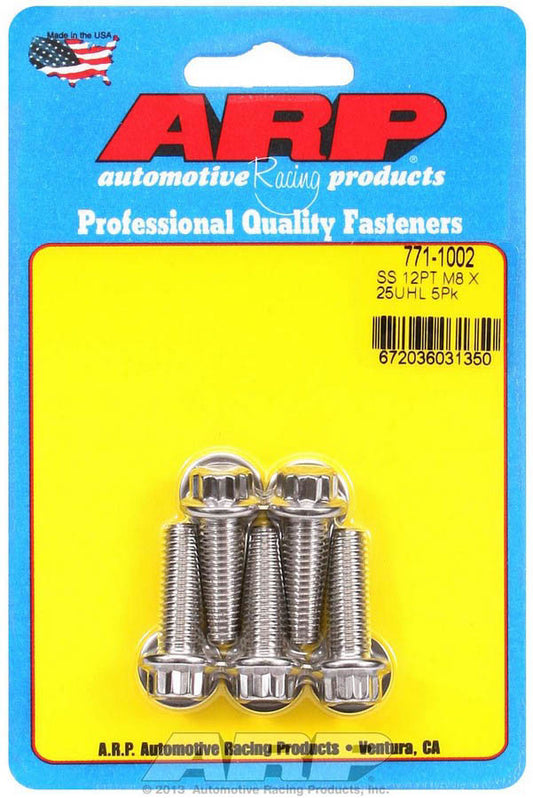 S/S Bolt Kit - 12pt. (5) 8mm x 1.25 x 25  -  771-1002