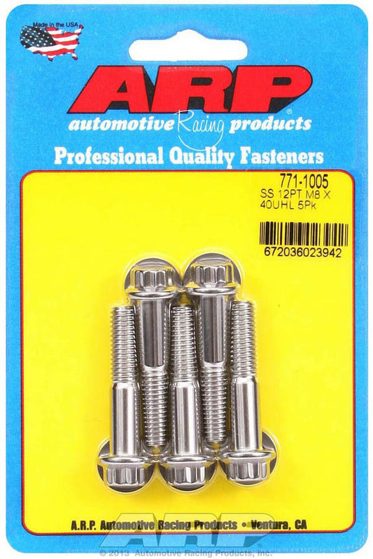 S/S Bolt Kit - 12pt. (5) 8mm x 1.25 x 40  -  771-1005