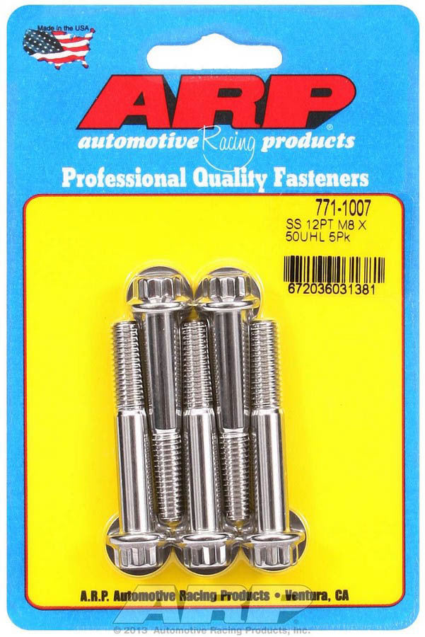 S/S Bolt Kit - 12pt. (5) 8mm x 1.25 x 50mm  -  771-1007