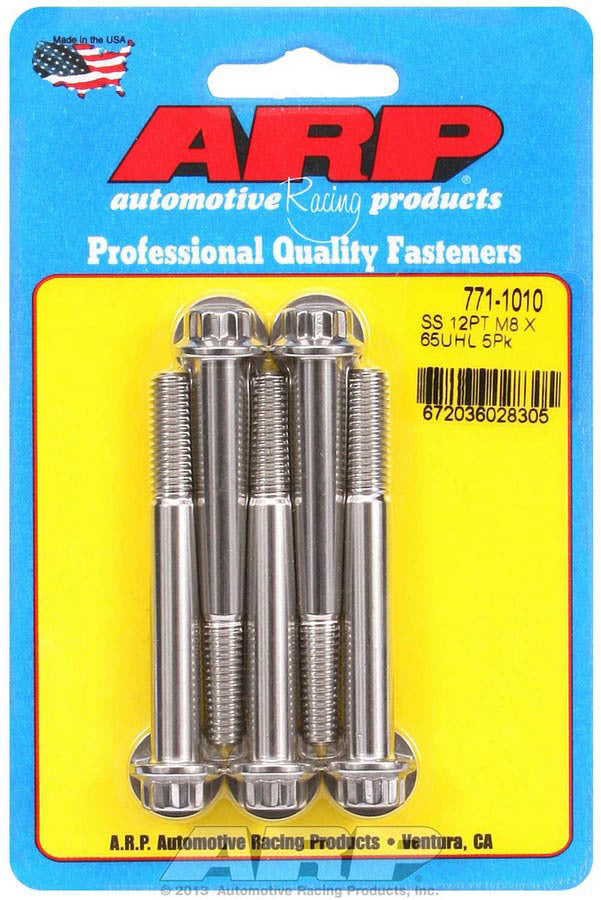 S/S Bolt Kit - 12pt. (5) 8mm x 1.25 x 65mm  -  771-1010