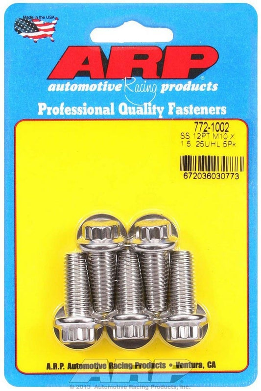 S/S Bolt Kit - 12pt. (5) 10mm x 1.5 x 25mm  -  772-1002