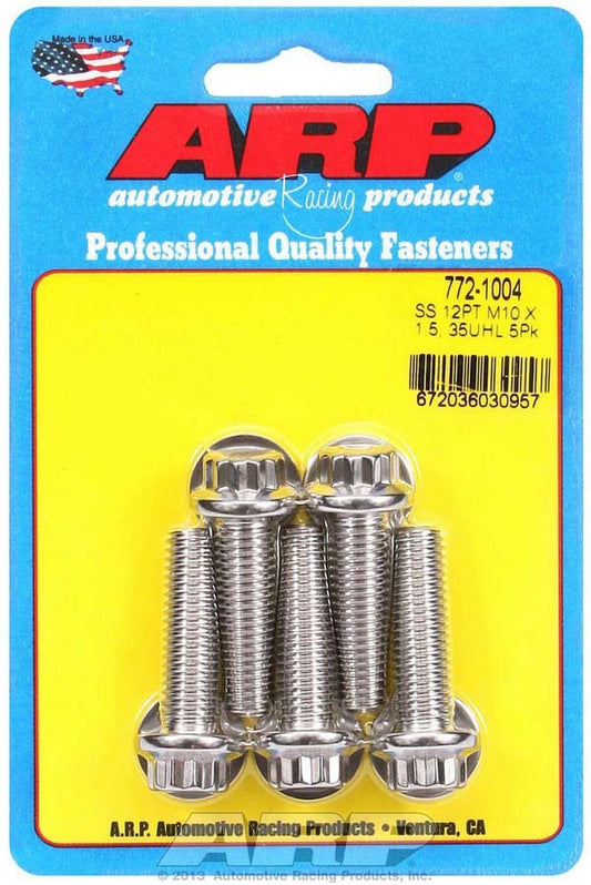 S/S Bolt Kit - 12pt. (5) 10mm x 1.5 x 35mm  -  772-1004