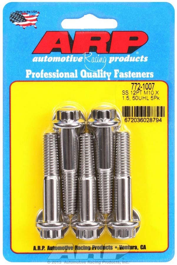 S/S Bolt Kit - 12pt. (5) 10mm x 1.5 x 50mm  -  772-1007