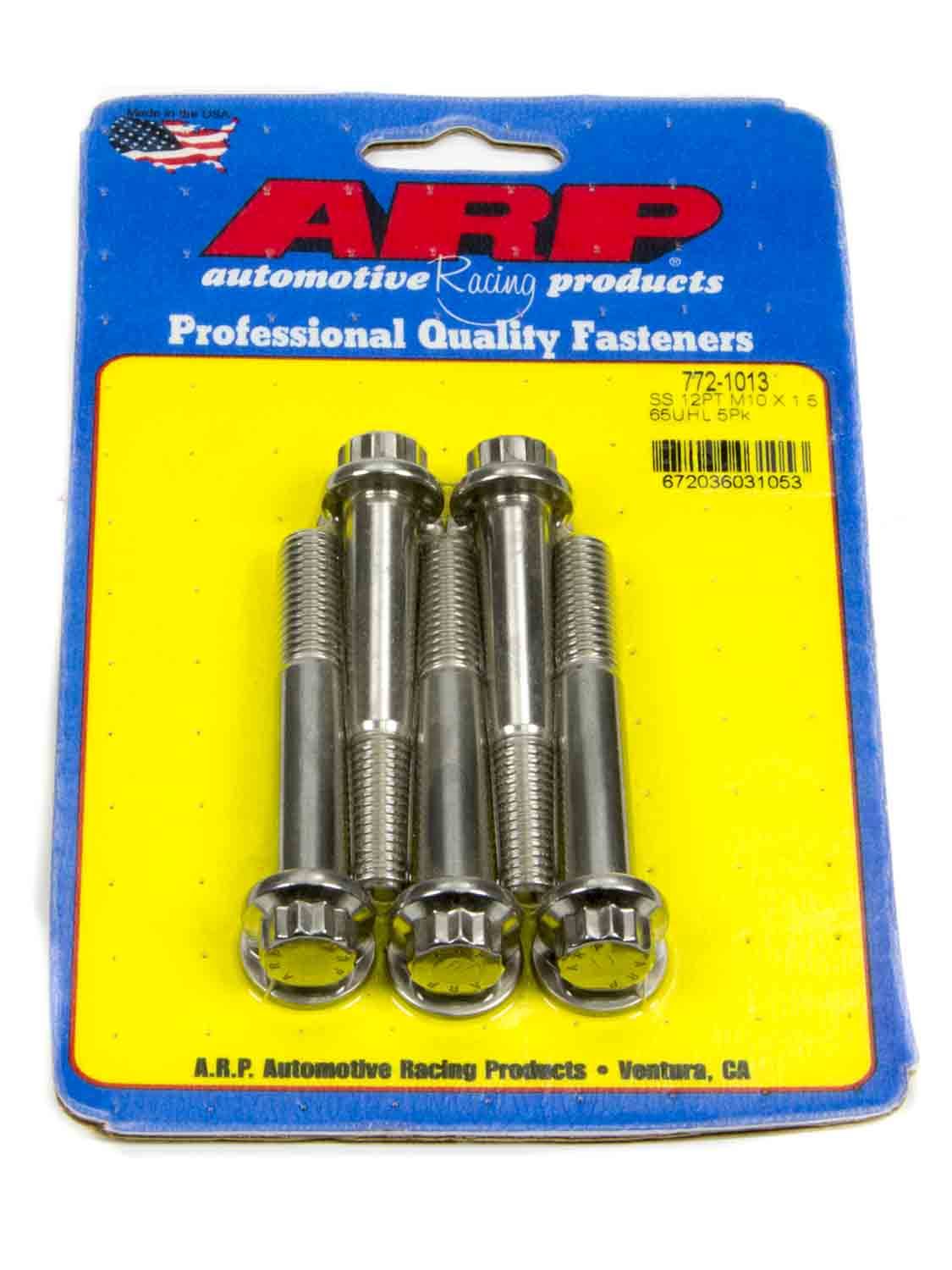 S/S Bolt Kit - 12pt. (5) 10mm x 1.5 x 65mm  -  772-1013