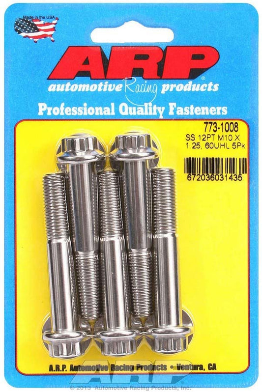 Bolt Kit - SS 12pt 5pk 10mm x 1.25 x 60mm  -  773-1008