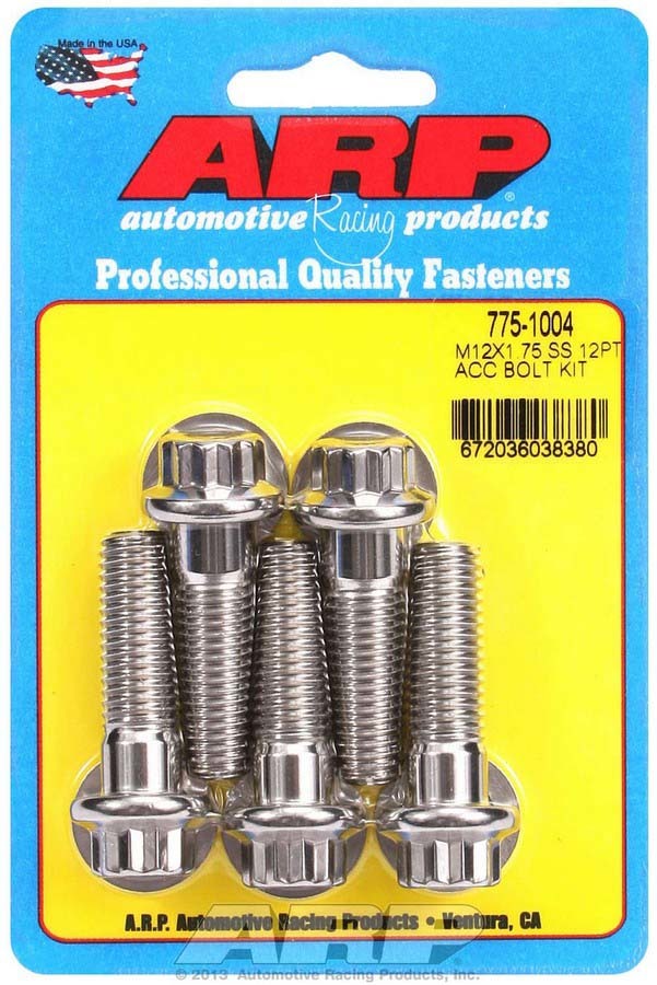 S/S Bolt Kit - 12pt. (5) 12mm x 1.75 x 40mm  -  775-1004