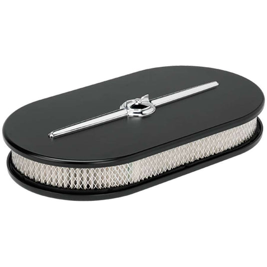 Oval Air Cleaner Large Streamline Black  -  15424