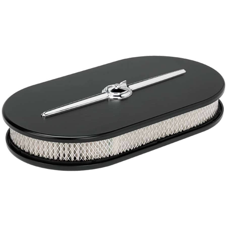 Oval Air Cleaner Large Streamline Black  -  15424